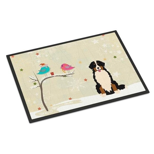 Carolines Treasures BB2508MAT Christmas Presents Between Friends Bernese Mountain Dog Indoor or Outdoor Mat; 18 x 0.25 x 27 in. BB2508MAT - main